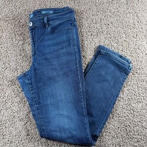 J Jill DENIM Slim Ankle Jeans Dark Wash 12 mid‎ rise preppy casual crop blue